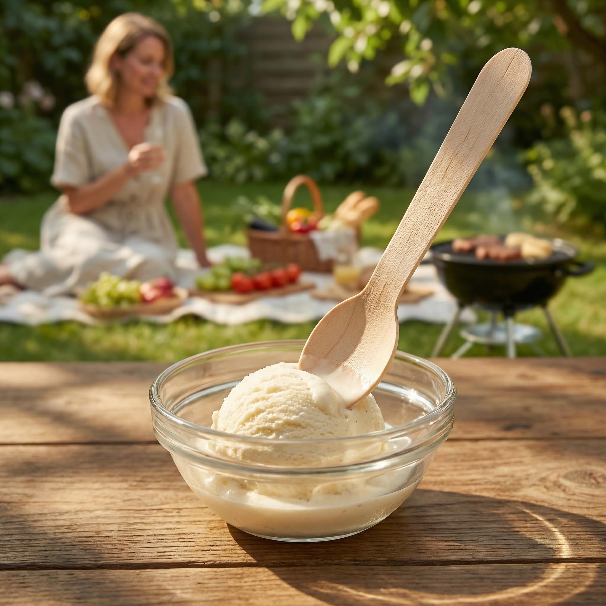 500 Stück Holzlöffel Einweg 16 cm Biologisch Abbaubar Holz Einweglöffel für Kaffee Dessert EIS Natürliche Eislöffel für Party Geburtstag Picknick Dessertlöffel Einwegbesteck Splitterfrei