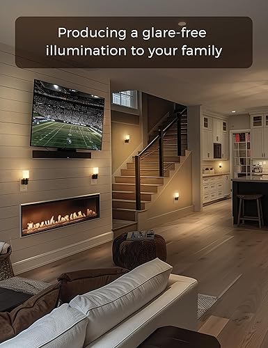 Miniatura 5 de L LOHAS LED Luces nocturnas enchufables a la pared, luz nocturna regulable con sensor de encendidoapagado automático, blanco cálido de 3000 K,