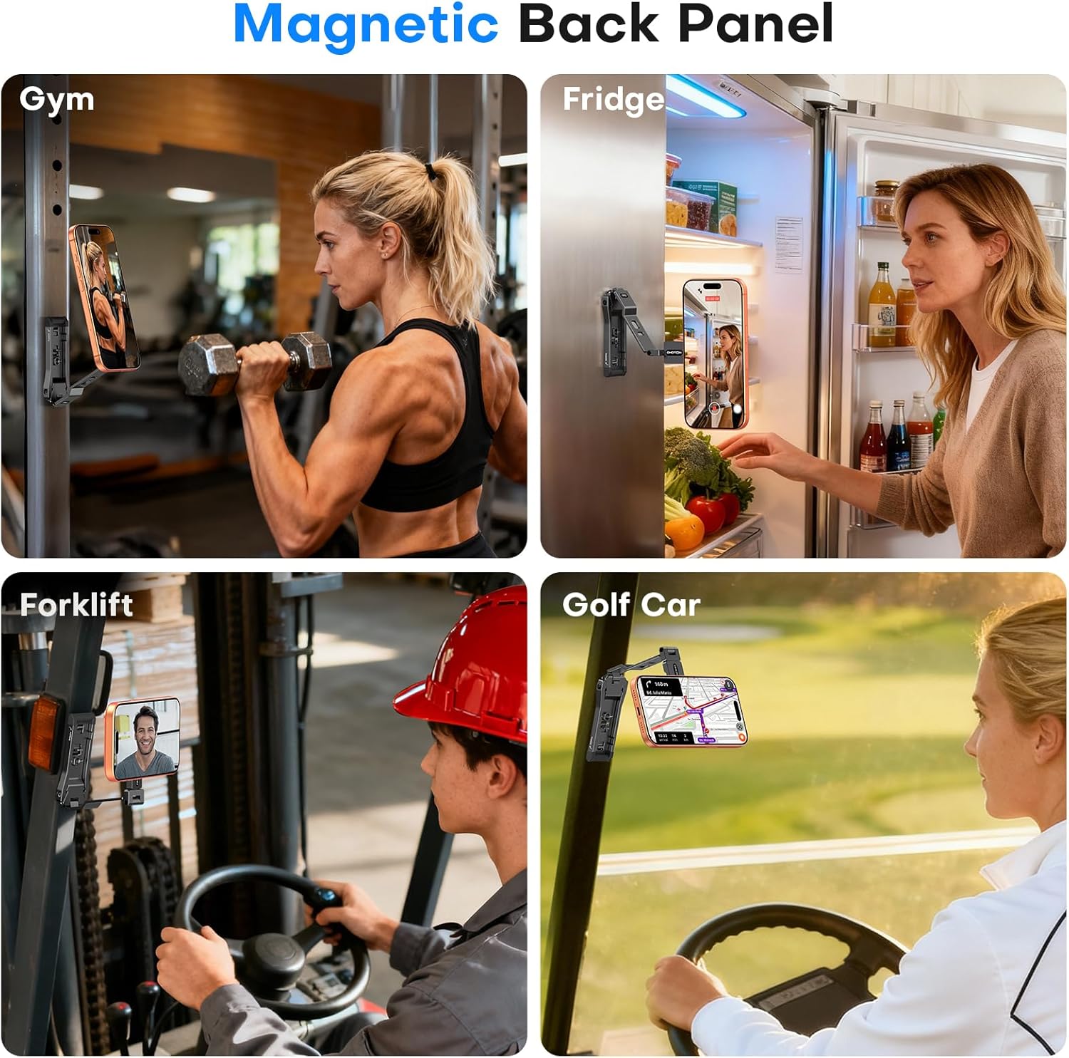 OMOTON TP03 [Ultra-Slim] for MagSafe Tripod, 360°Rotating Magnetic Phone Tripod for iPhone 17/16/15 Pro Max Air, Foldable Cell Phone Stand with 1/4" Screw & Hook Fits Vlog, Gym, Travel Essentials - Image 4