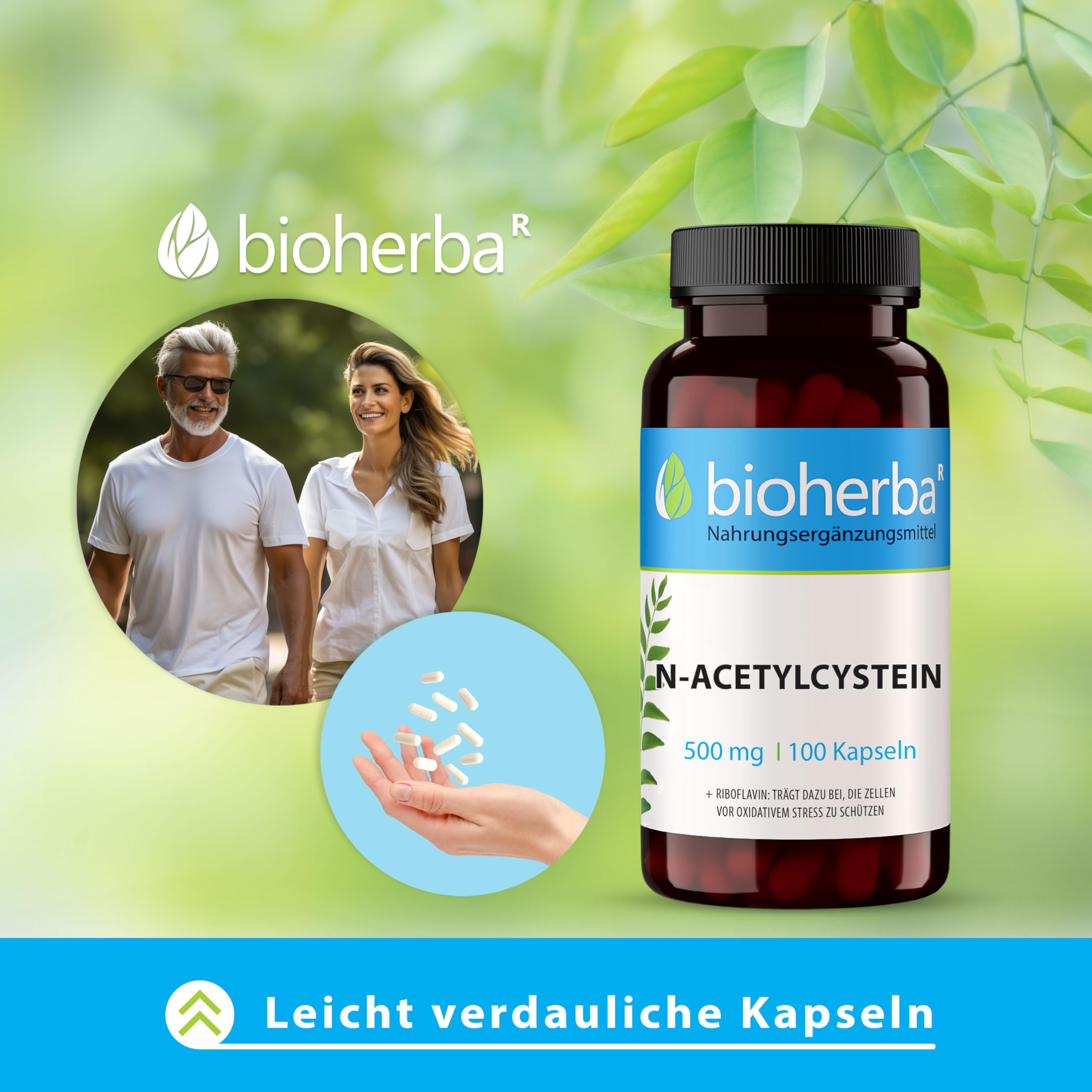 NAC Kapseln – 300 Stück mit 500 mg N-Acetyl-L-Cystein (Aminosäure) von BIOHERBA PZN 18216580