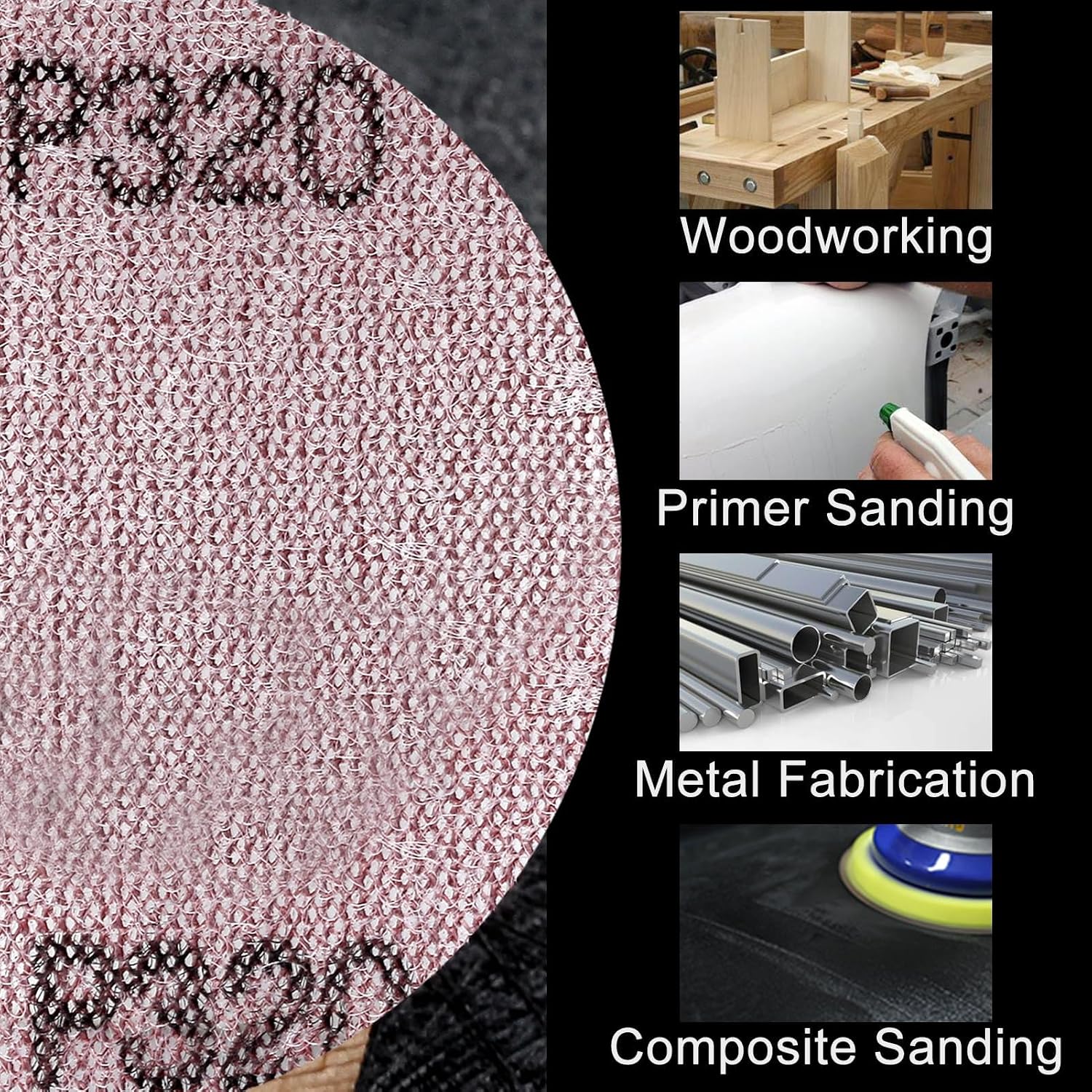 SPEEDWOX 3-Inch 320 Grit Mesh Abrasive Dust Free Sanding Discs, Virtually Dust-Free, Box of 25 Discs, Sanding Discs Hook and Loop for Metal, Wood, Composites, Stock Removal, and Fine Finishing
