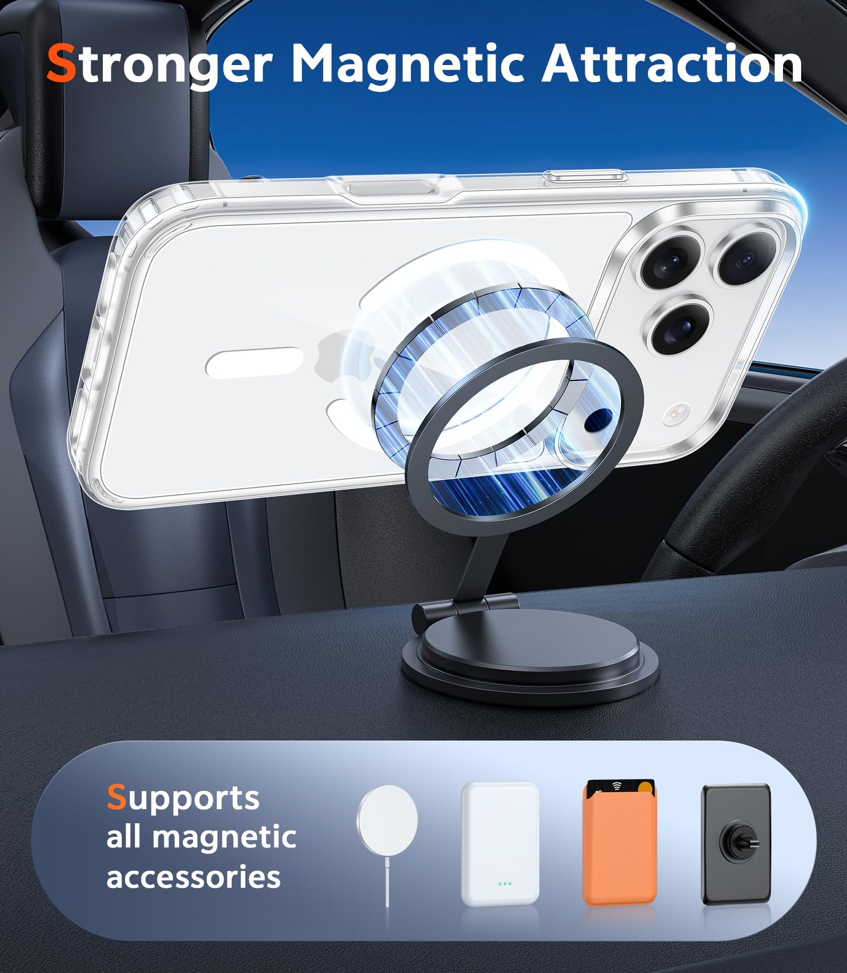 Amazon.com: FNTCASE for iPhone 17 Pro-Max Case: Clear Magnetic