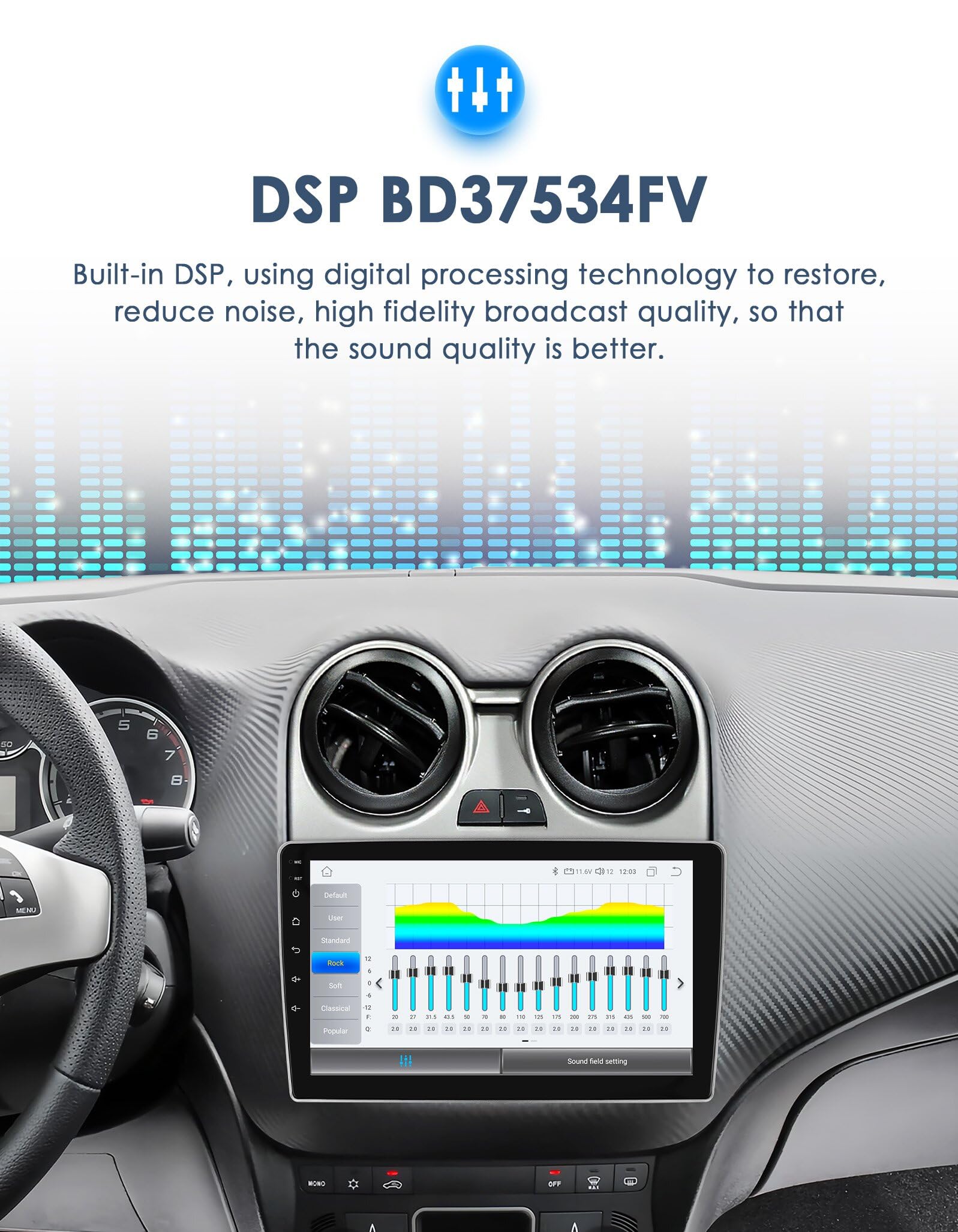 Ossuret Autoradio pour Alfa Romeo Mito 955 (2008-2016), 8-Core 4G+64G Android 14 GPS Navi, écran Tactile QLED 9 Pouces avec CarPlay, Android Auto, Bluetooth, WiFi, 4G, LTE, DSP, RDS, USB, SWC