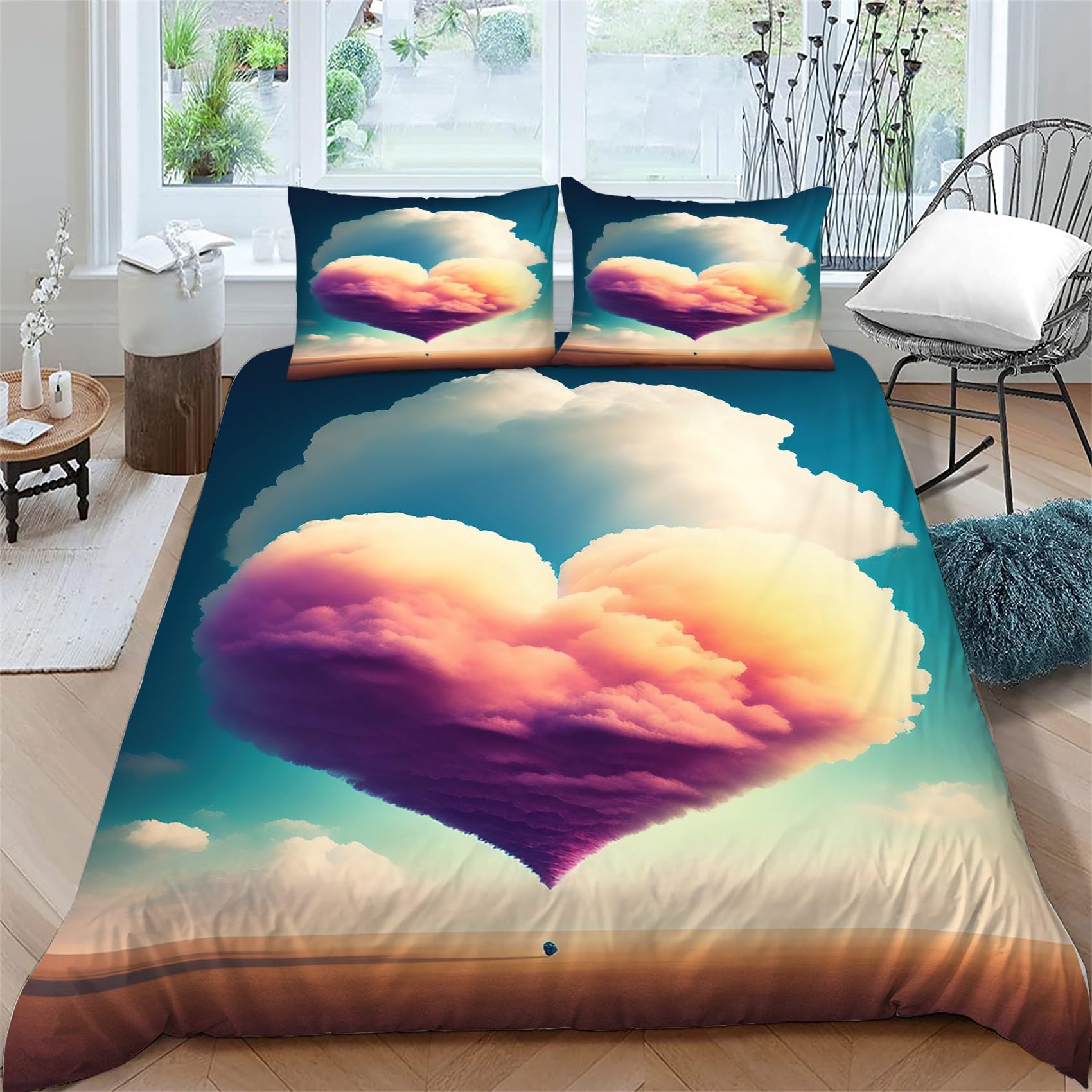 Housse de couette 220 x 240 Halloween en microfibre avec 2 taies d'oreiller