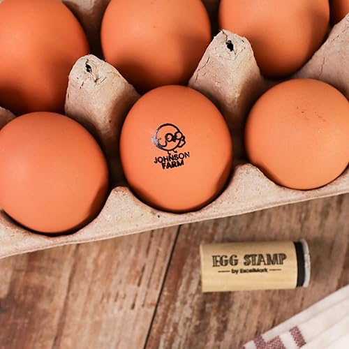 Miniatura 4 de Sello de huevo - Sello de goma personalizado para huevos - Granja de pollos (diseño 2)