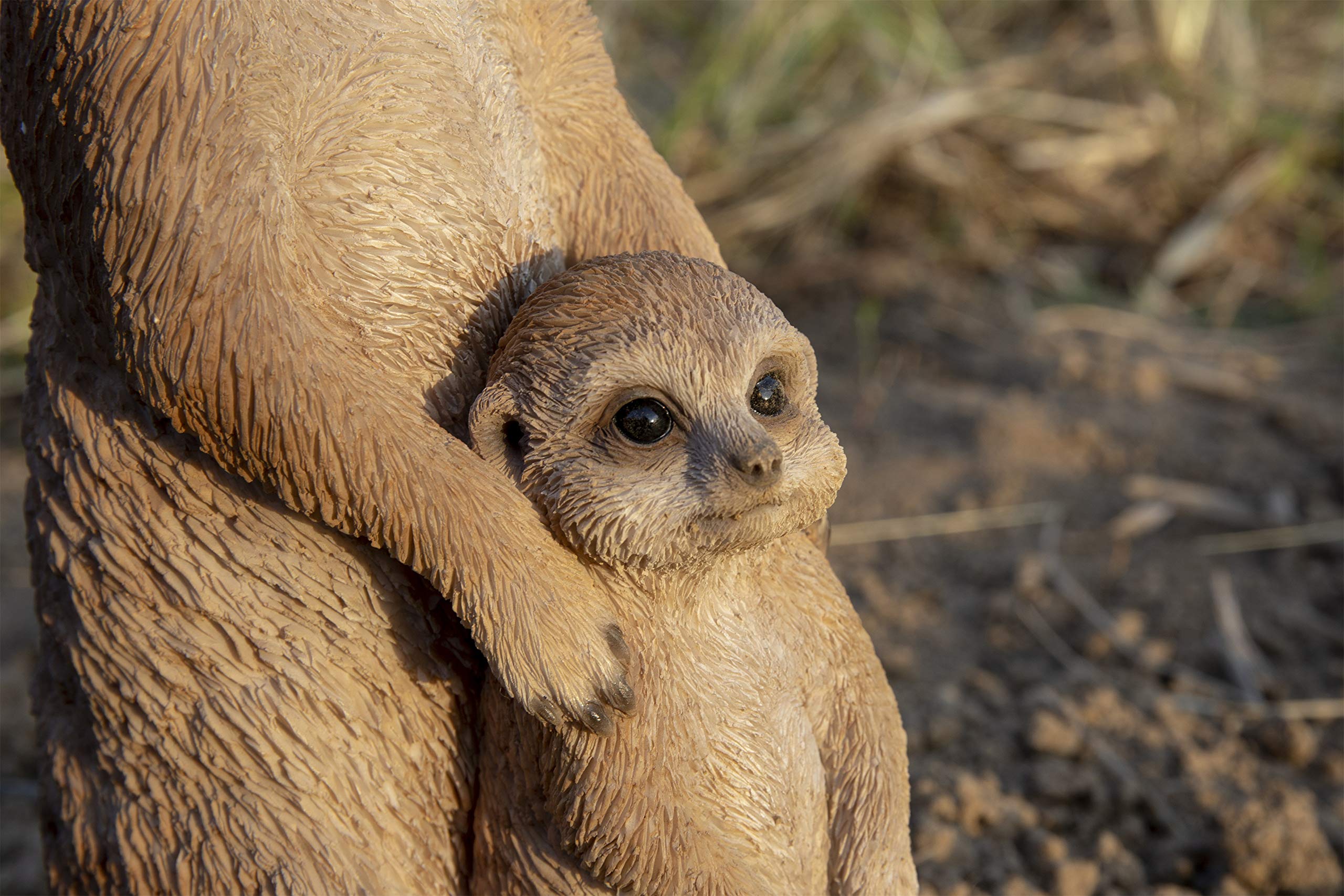 Hi-Line Gift Ltd. Küçük Anne ve Bebek Meerkat, kahverengi
