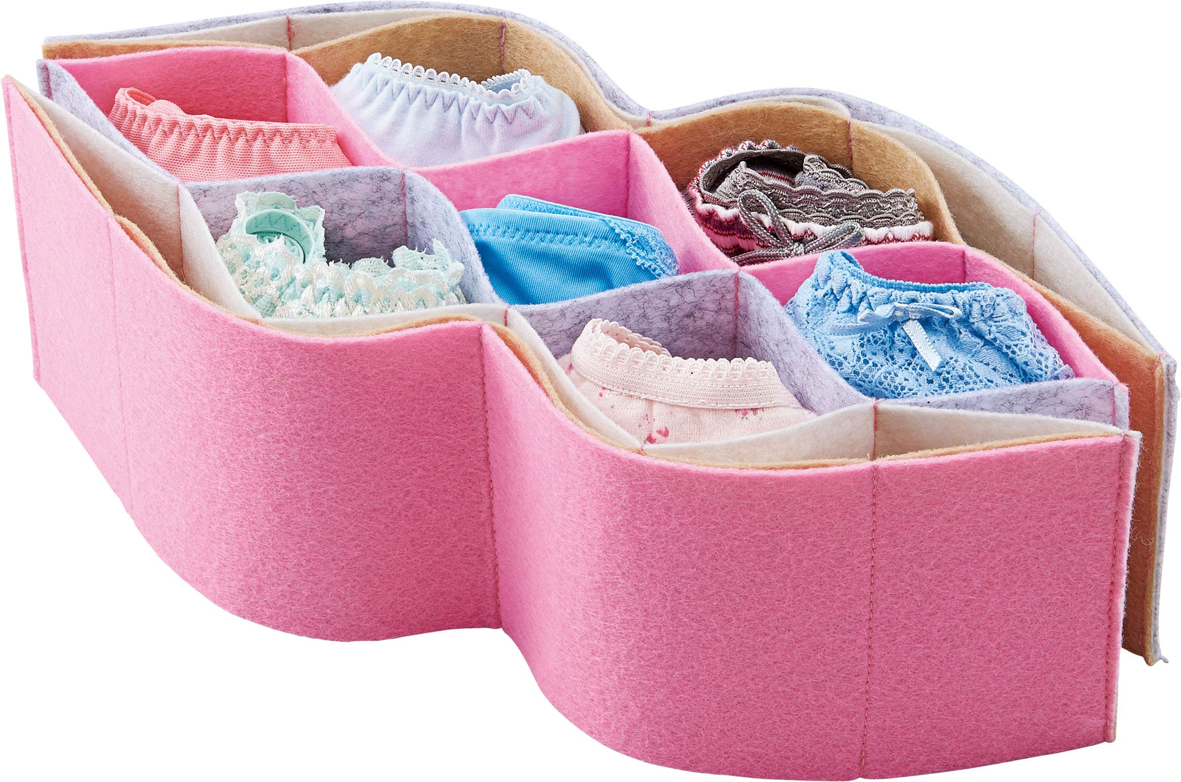 Amazon｜コジット 引き出し収納 仕切り パステルカラー 17マス サイズ