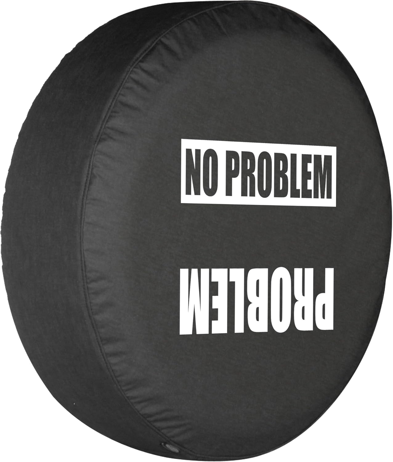 Boomerang 33" Problem No Problem - Spare Tire Cover - (Black Denim Vinyl) - Made in The USA