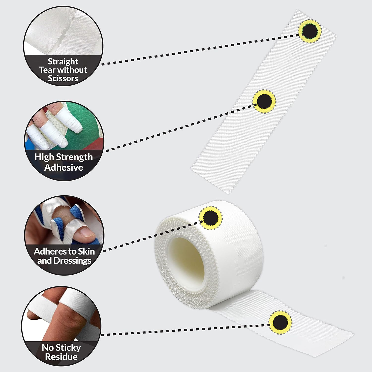 Ever Ready First Aid 1" Surgical Cloth Tape - 3 Rolls : Health & Household