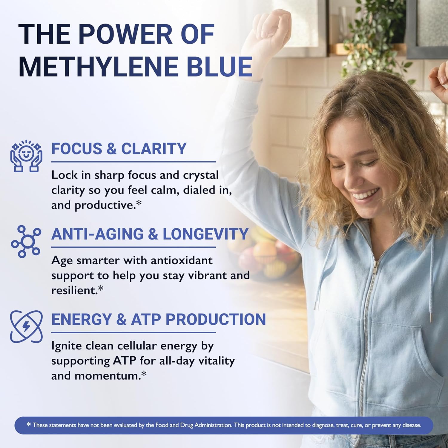 Methylene Blue Drops - Methylene Blue Pharmaceutical Grade 1% - Liquid Drops Aqueous Solution 10 mg / 1 ml - Third Party Tested - Formaldehyde & Alcohol-Free - Made in USA 1.7 Fl OZ - Image 3