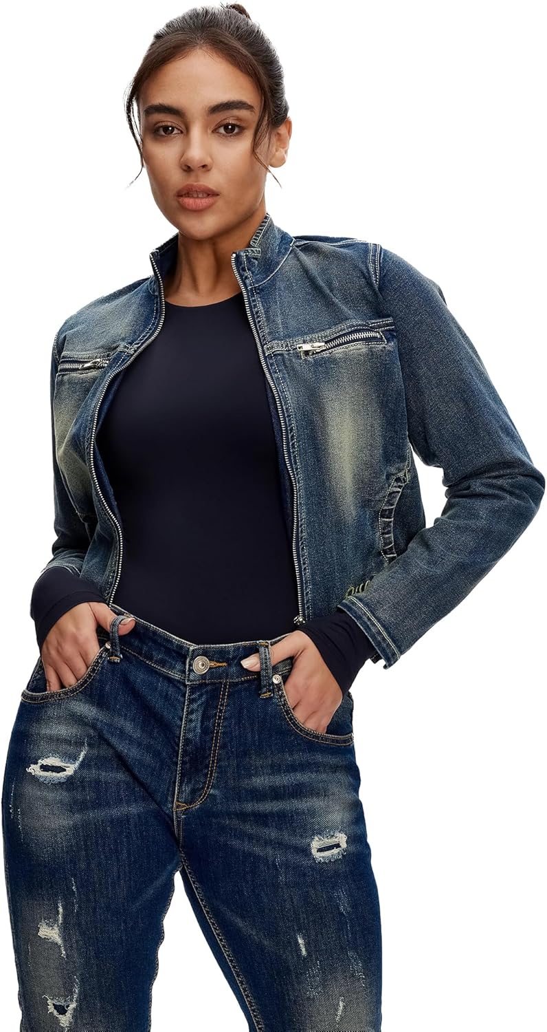 NANJI Long Sleeve Bodysuit for Women - Slim Fit Crew Neck Thong Body Suit, Stretch Double Lined Snap Tops, Casual Going Out - Image 6