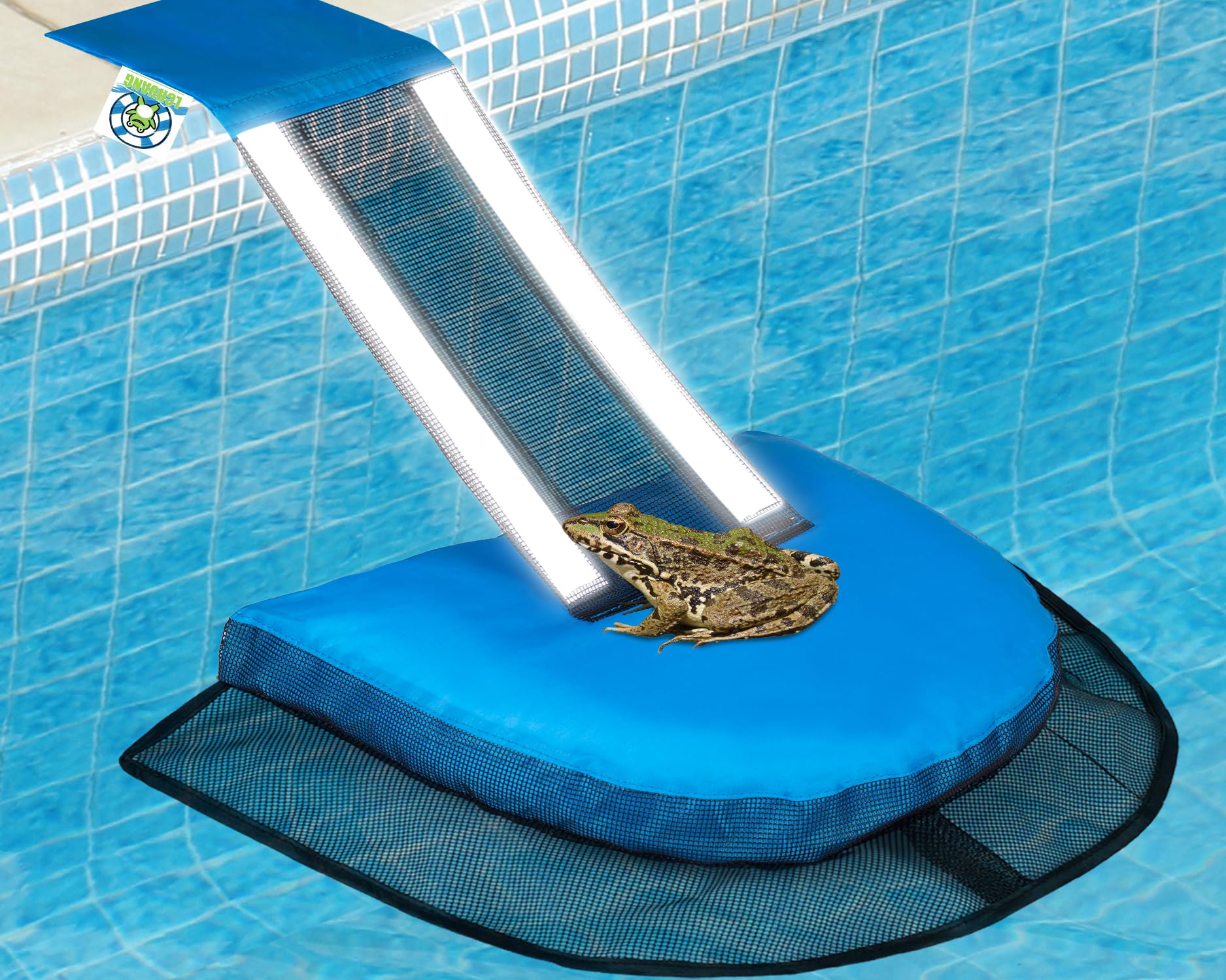 Pro Pool Animal Critter Escape Ramp Frog Saver Pads Ladder For Swimming Pools Lily Pad For Frogs Float Life Saving Wildlife Duck Duckling Creature Rescue Bridge Log Maintenance Kits Accessories Device