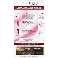 Vista 102 de L'Oreal Paris Excellence Creme - Coloración permanente para el cabello, castaño oscuro 4, 100% de cobertura de canas, paquete de 2