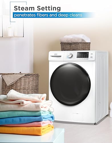 Miniatura 6 de BLACK+DECKER Lavadora de carga frontal de 4.5 pies cúbicos, lavadora de tamaño completo con 12 ciclos, lavadora con certificación ENERGY STAR,