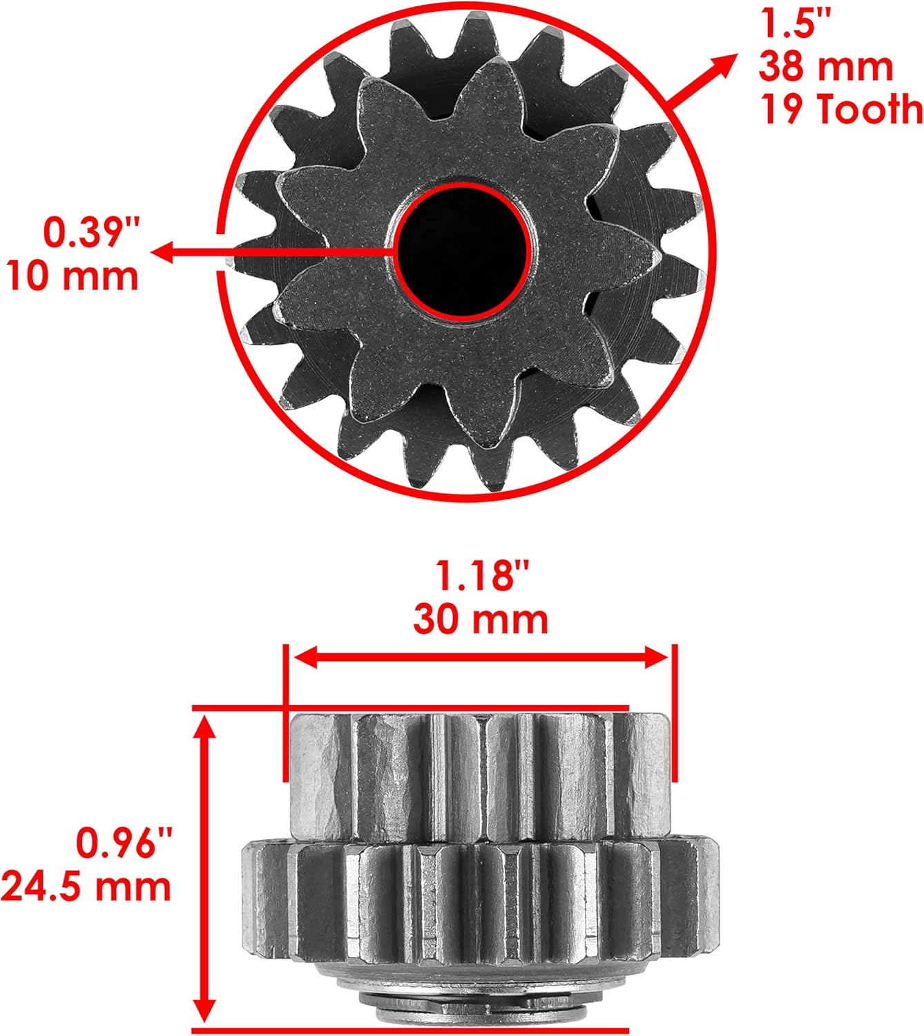Caltric Starter Clutch & Driven Gear Reduction Gear with Gasket Compatible with Honda TRX450ER 2006-2014