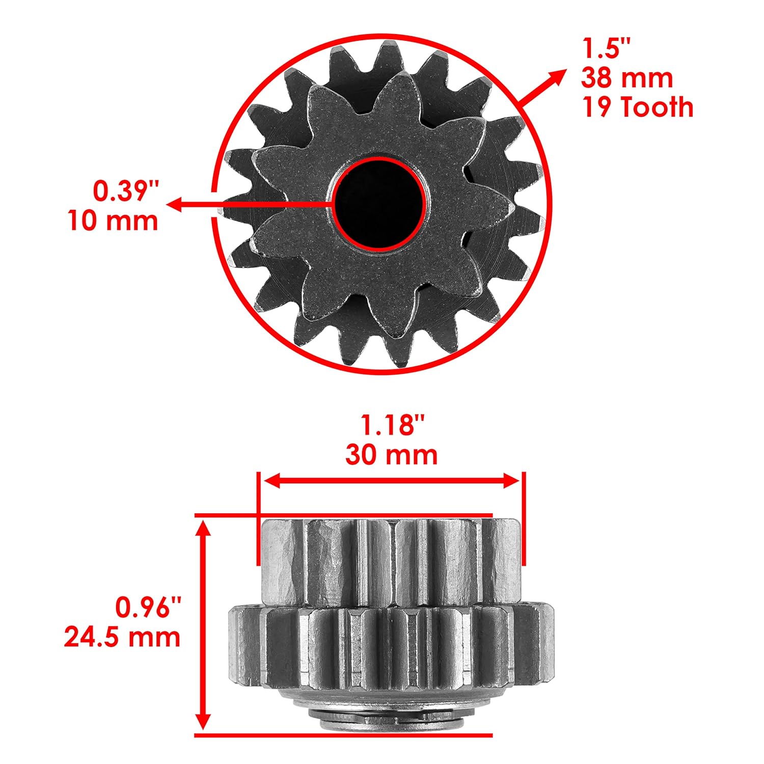 Caltric Starter Clutch Reduction Gear Compatible with Honda TRX450ER 2006 2007 2008 2009 2010 2011 2012 2013 2014