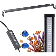 Hydor AQ-LUX REEF 900 LED Lamp for Marine Aquarium 42 W 1700 lm Professional Spectrum, Programmable Dimmer and Timer, Adjustable Brackets, Power Supply Incl, IP67, 90 x 8 xh 9.5 cm