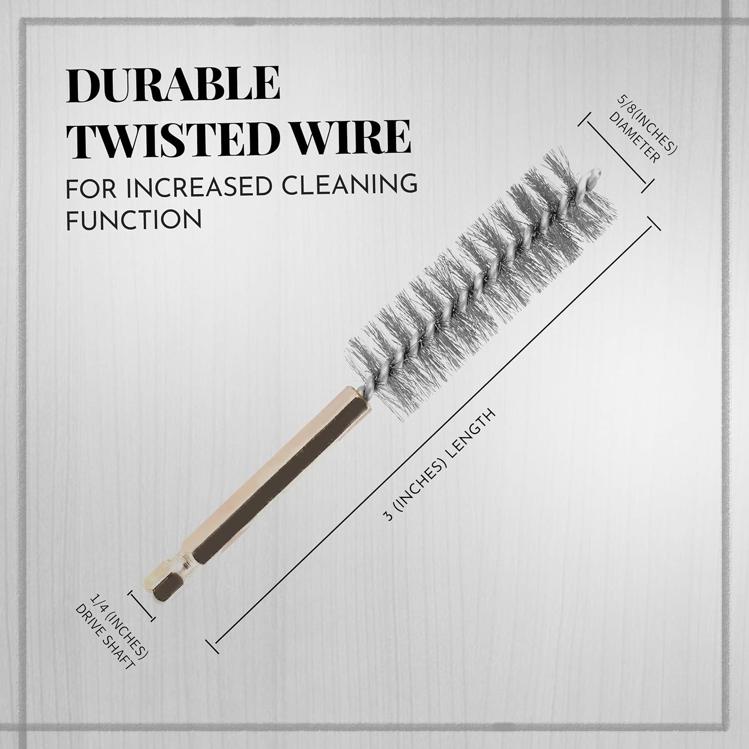 5/8" Stainless Steel Wire Brush for Power Drill Impact Driver Hex Shank Perfect for Cleaning and Deburring - by Ram-Pro