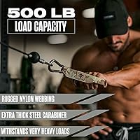 Vista 3 de Asas de banda de resistencia – Manijas de máquina de cable y anclaje de puerta para bandas de ejercicio, accesorio súper resistente para bandas