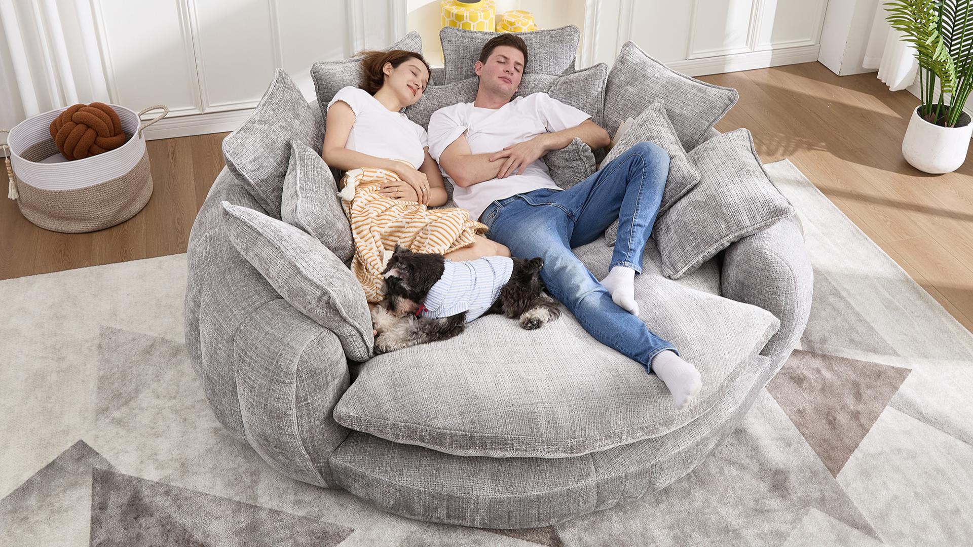 Swivel Chair Large Cuddle Sofa Oversized Cuddle Chair Cuddle Chair Circle  Chairs For Bedroom Ottoman Swivel, image size:1920x1080