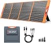 Portable Solar Panel, 200 Watt Foldable Solar Panel, Waterproof IP65, 18V for Power Station, Solar Charger with Adjustable Brackets and MC-4 Cable for Laptop, Camping, Boat