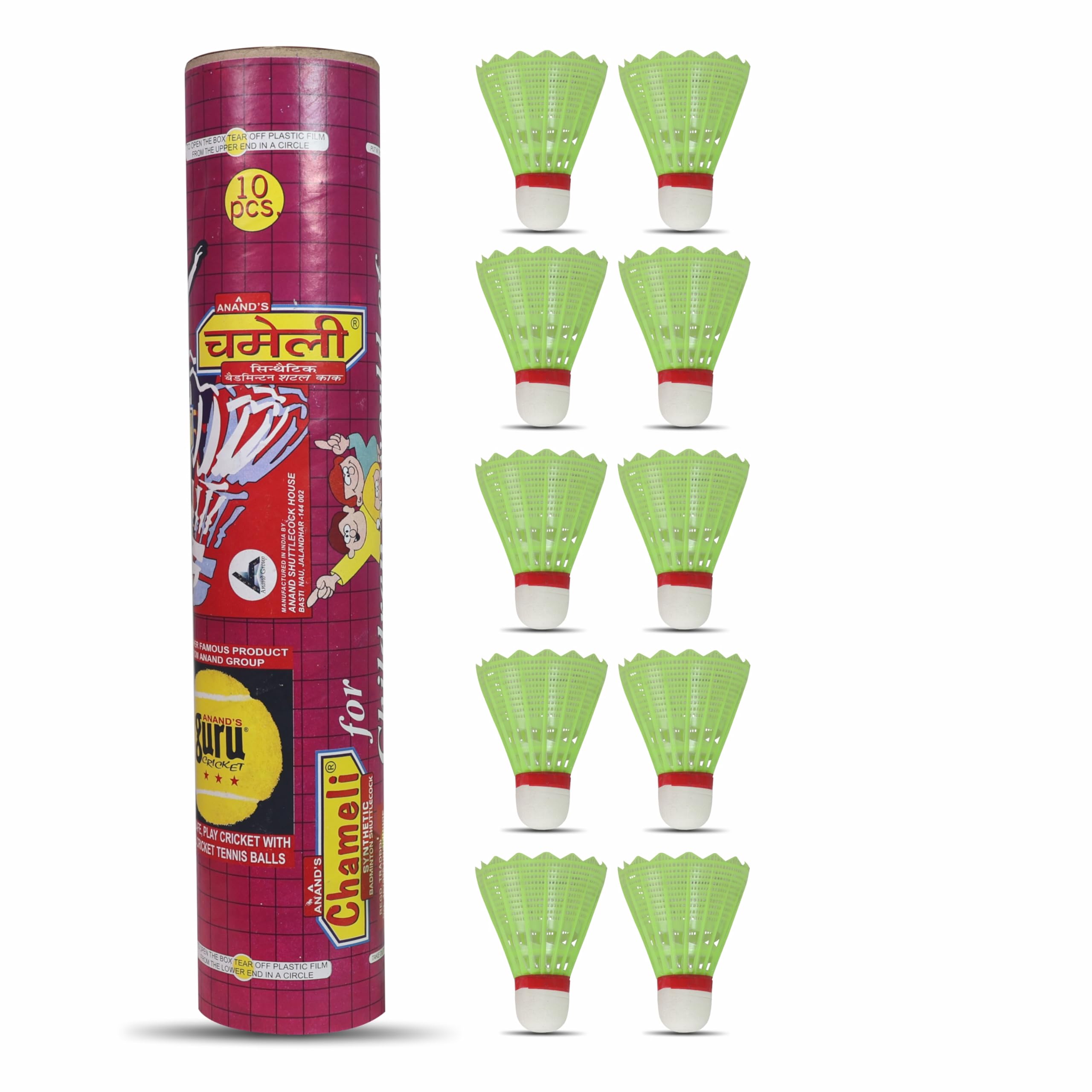 GURU Plastic Badminton Shuttlecocks, 10 Pack Chameli High Speed Training Badminton Shuttlecocks with Great Stability for Outdoor Sports-image-8