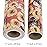 Aimyoo Orange Skull Floral Wrapping Paper Roll 17 in x10ft, Horror Gothic Halloween Wrap Paper