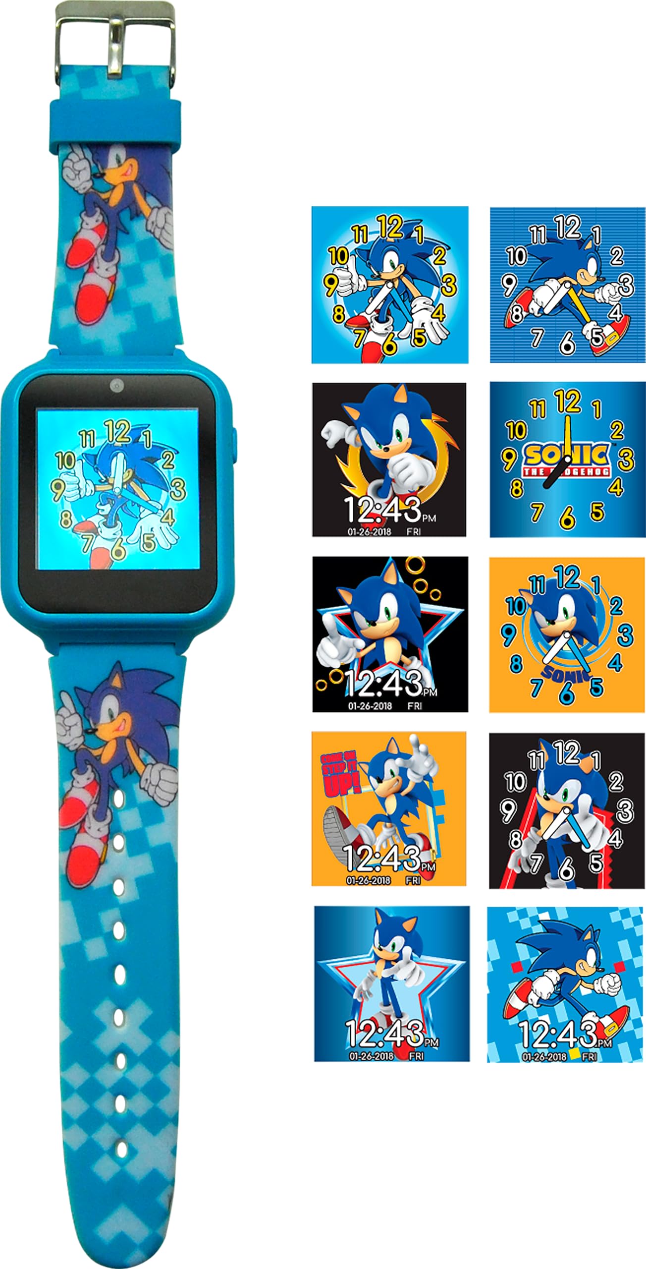 Orologio Digitale Sonic The Hedgehog Per Ragazzi - Fitness Tracker, Blu, Con Cinturino In Silicone - Foto 8