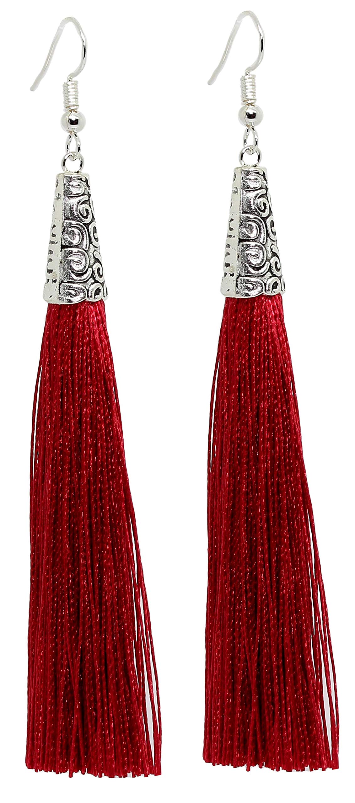 bluebubbleARABIAN NIGHTS Tassle Fringe Dangle Earrings on Gift Card