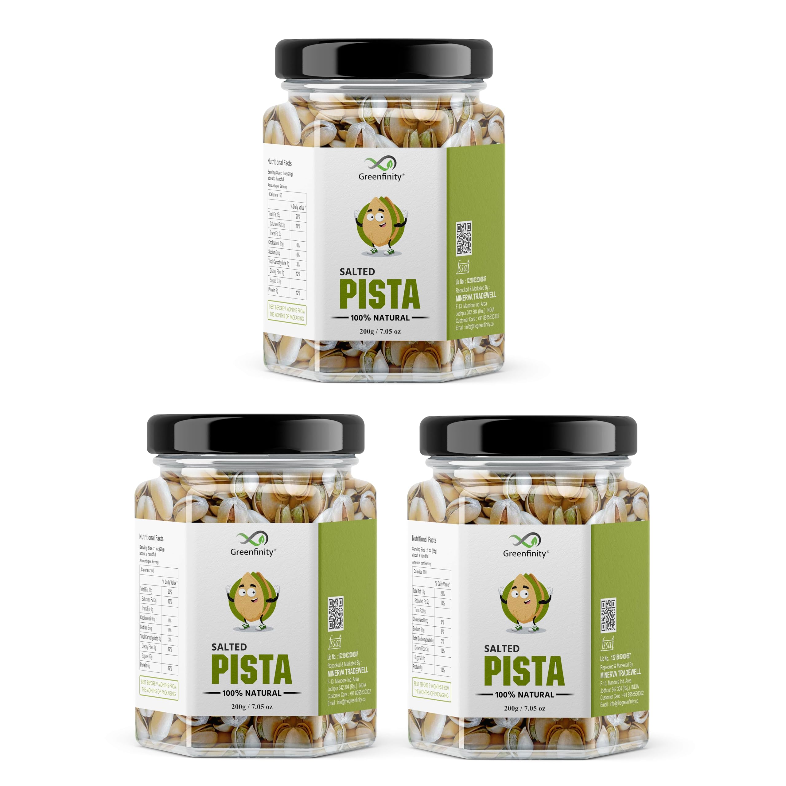 GreenFinity Fresh Whole Roasted Salted Pistachios | Salted Pista With Shell 200g (Pack of 3) 600g Pista (B09GFS8SP8) Amazon Price History, Amazon Price Tracker