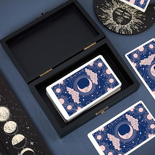 Miniatura 5 de Juexica Tarot Tarot Tarot soporte de madera para tarjetas de lugar, juego de caja de tarot, accesorios de lectura, exhibición para herramientas de