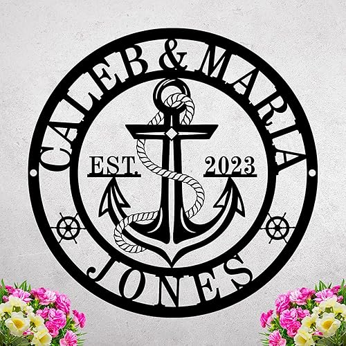 Letrero personalizado con nombre de letra dividida  Letrero de metal personalizado  Ideas de regalos de boda para interiores y exteriores  Letrero