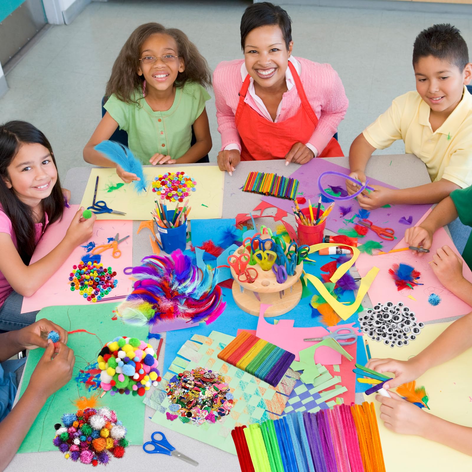 Kids Craft Supplies - 1850 Pcs Art Kit -6