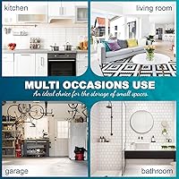 Vista 5 de 6-Tier Wire Shelving Unit Height Adjustable Metal Standing Storage Shelf Rack for Pantry Kitchen Bathroom Laundry Garage Closet 17.1L x 12.4W x