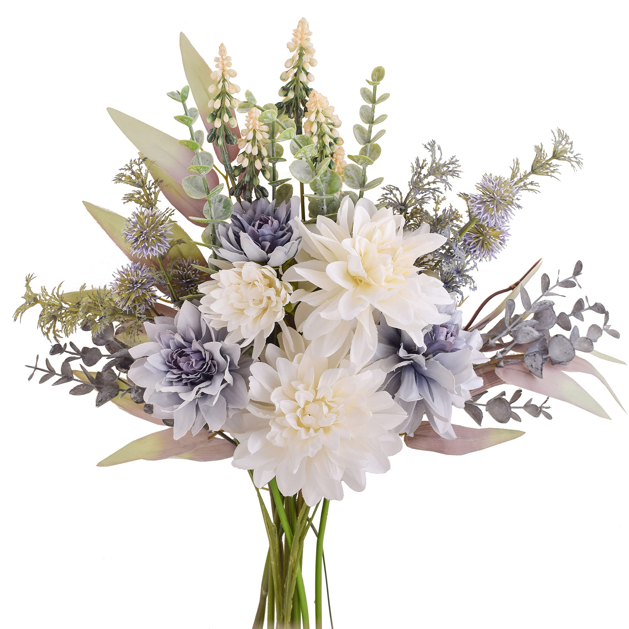 Amazon Com 人造花花束仿花植物絲綢塑膠花卉裝飾餐桌中心擺設婚禮派對家庭秋季裝飾 居家與廚房