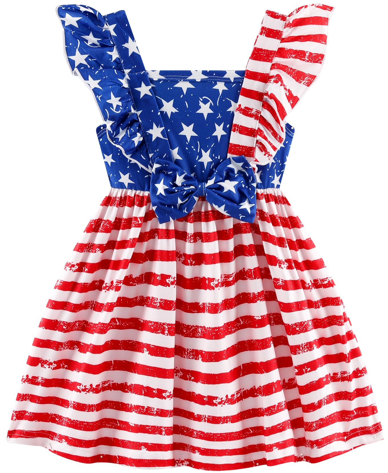 Baby Girls Dress Unicorn Casual Flutter Sleeve Swing Sundress Birthday Party Summer Playwear Dresses 1-8 Years Old