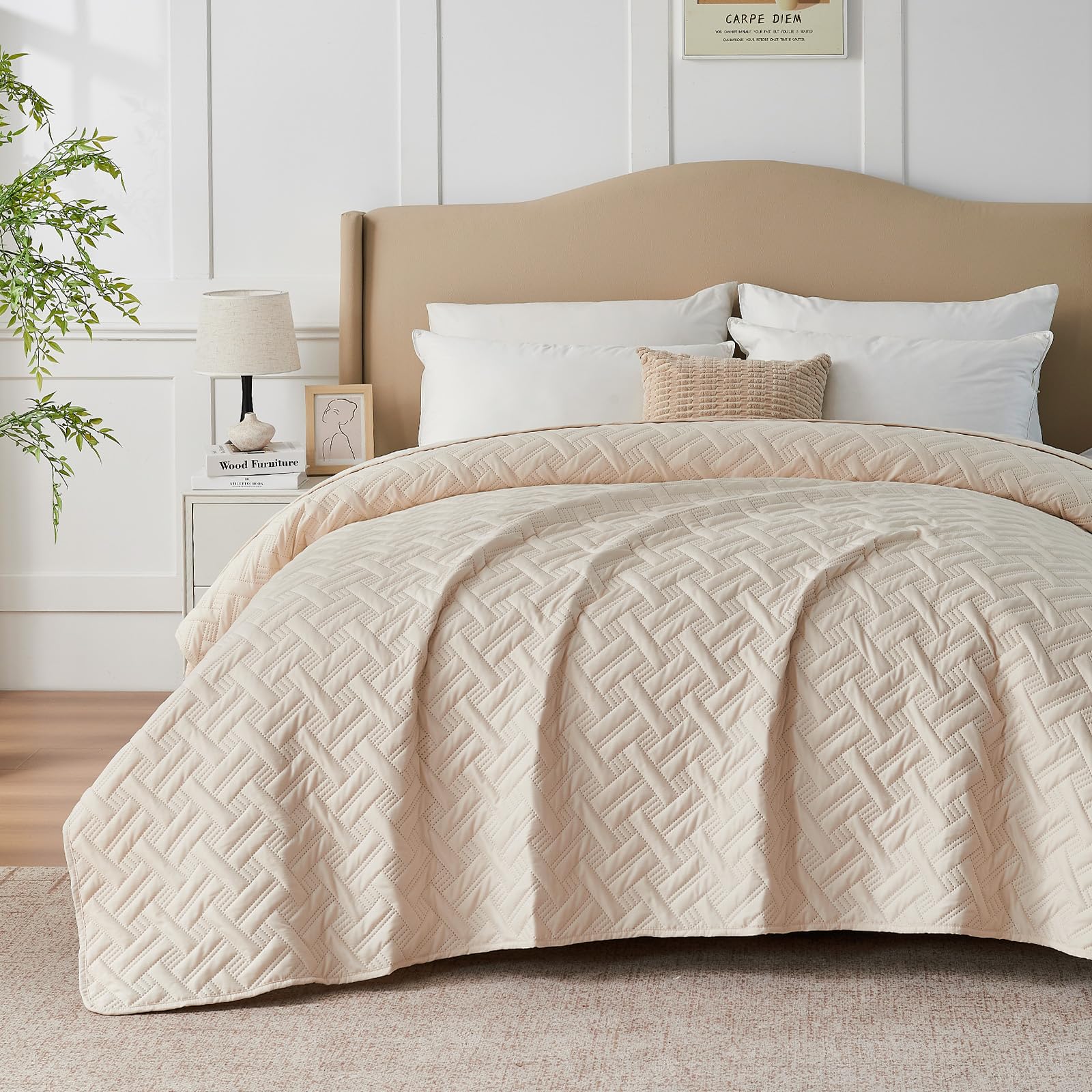 beeweed Feel Élégant couvre-lit beige 170