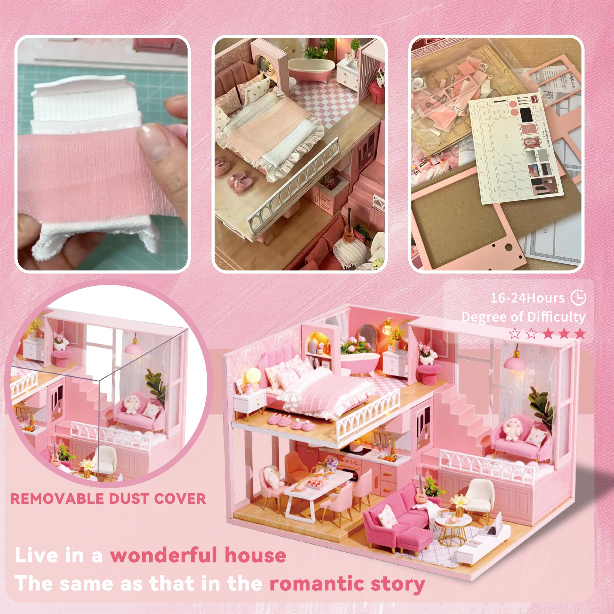 Amazon | Flever ドールハウス ミニチュア DIY ハウスキット