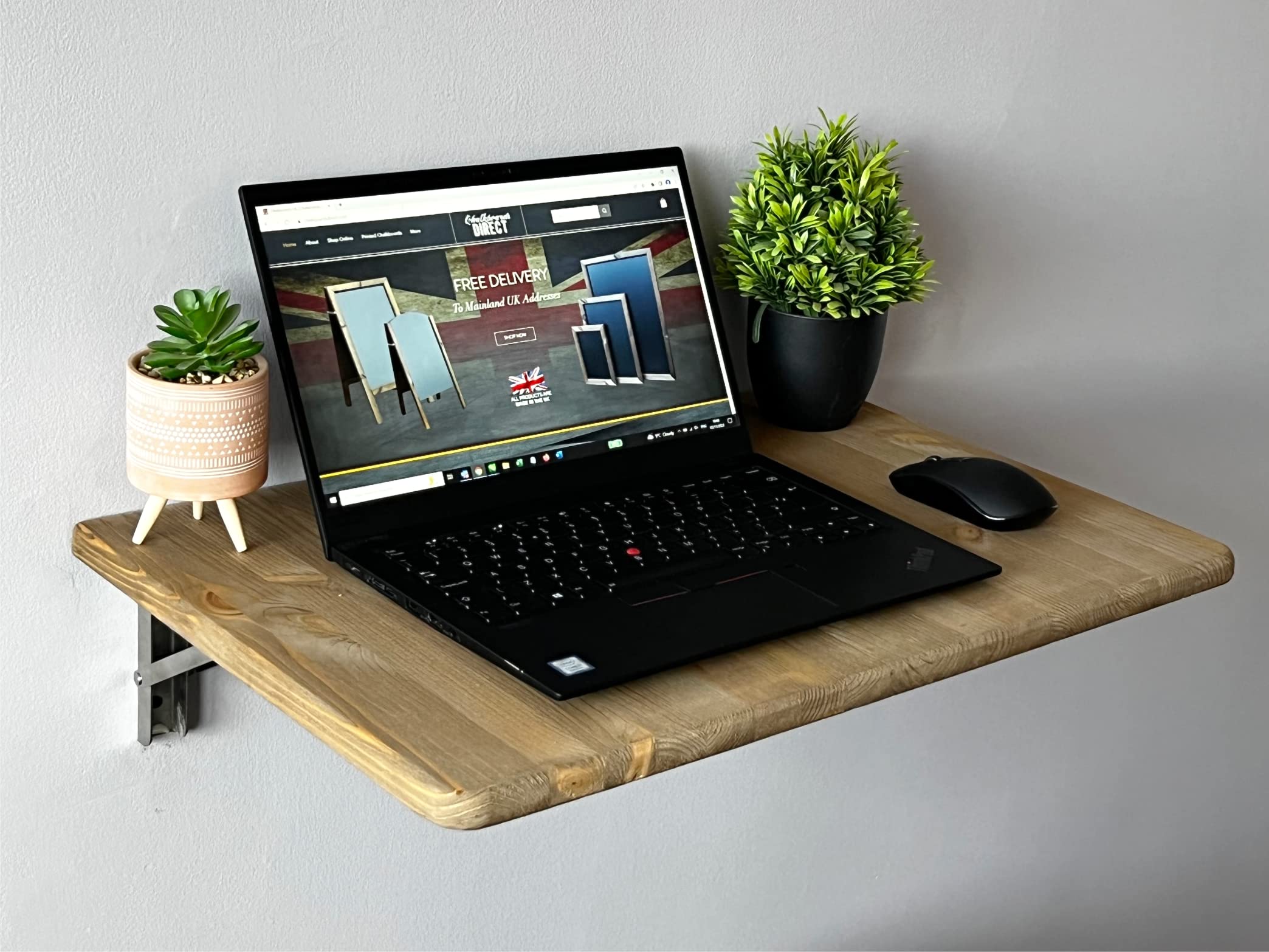 Floating Desk, Wall Mounted Desk, Folding Desk, Murphy Desk, Murphy Table, Small Desk, Laptop Desk, Home Office Desk, Wall Hanging Table. (Medium 600 x 390mm)
