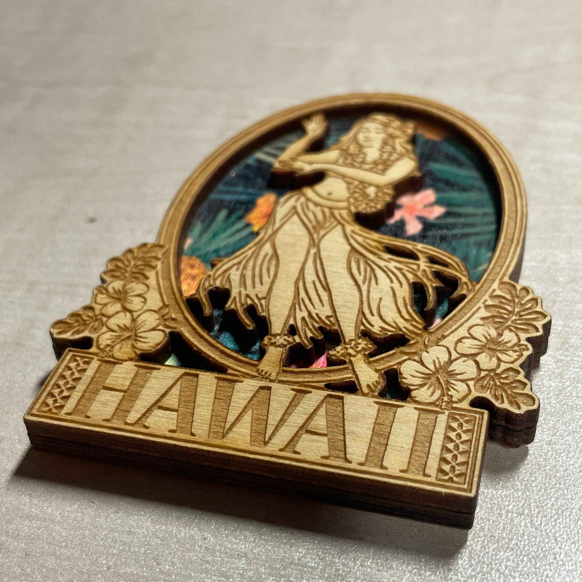 Amazon.com: Hawaiian Hula Dancer Wood Magnet, Handcrafted Island