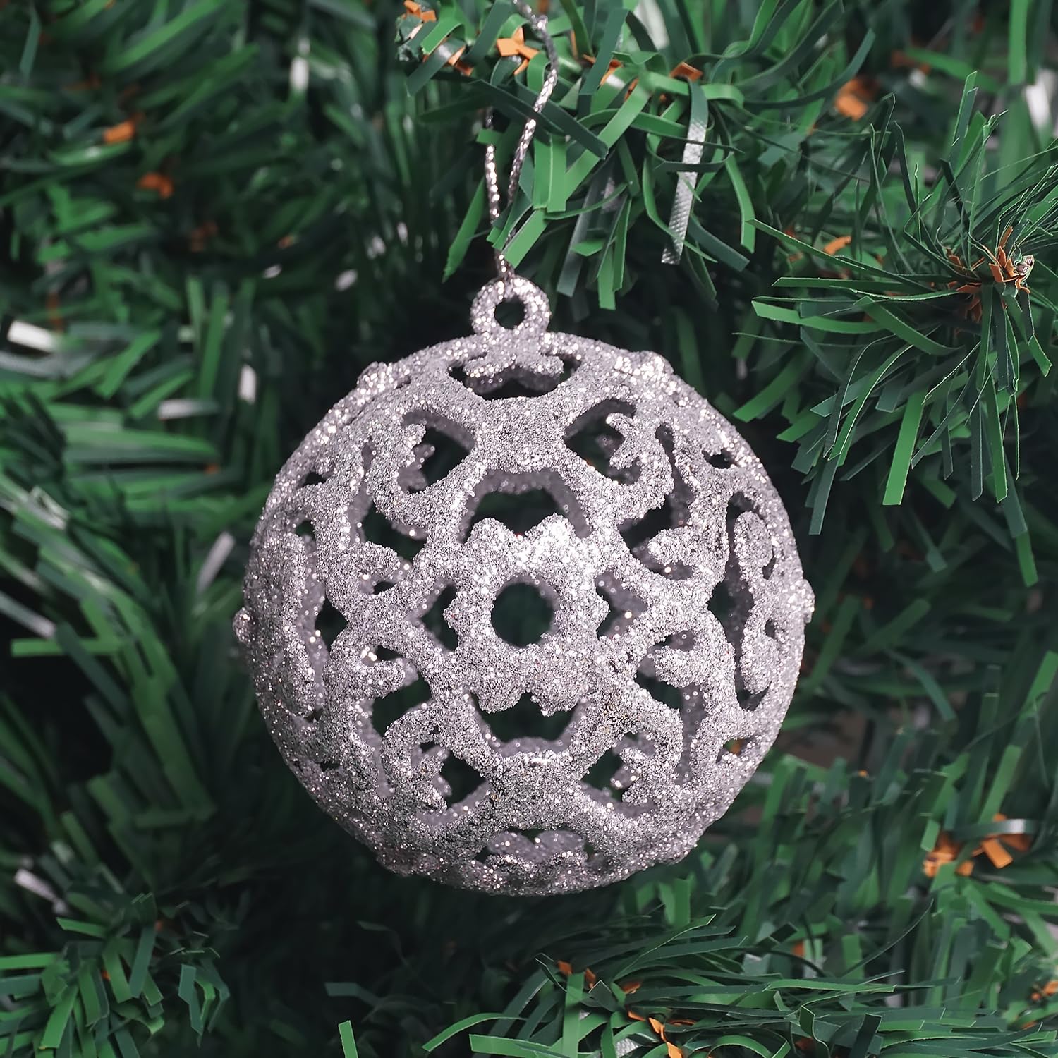 ZFYQ 100Pcs Christmas Tree Baubles, Hanging Baubles 3/4/6 cm - Image 4