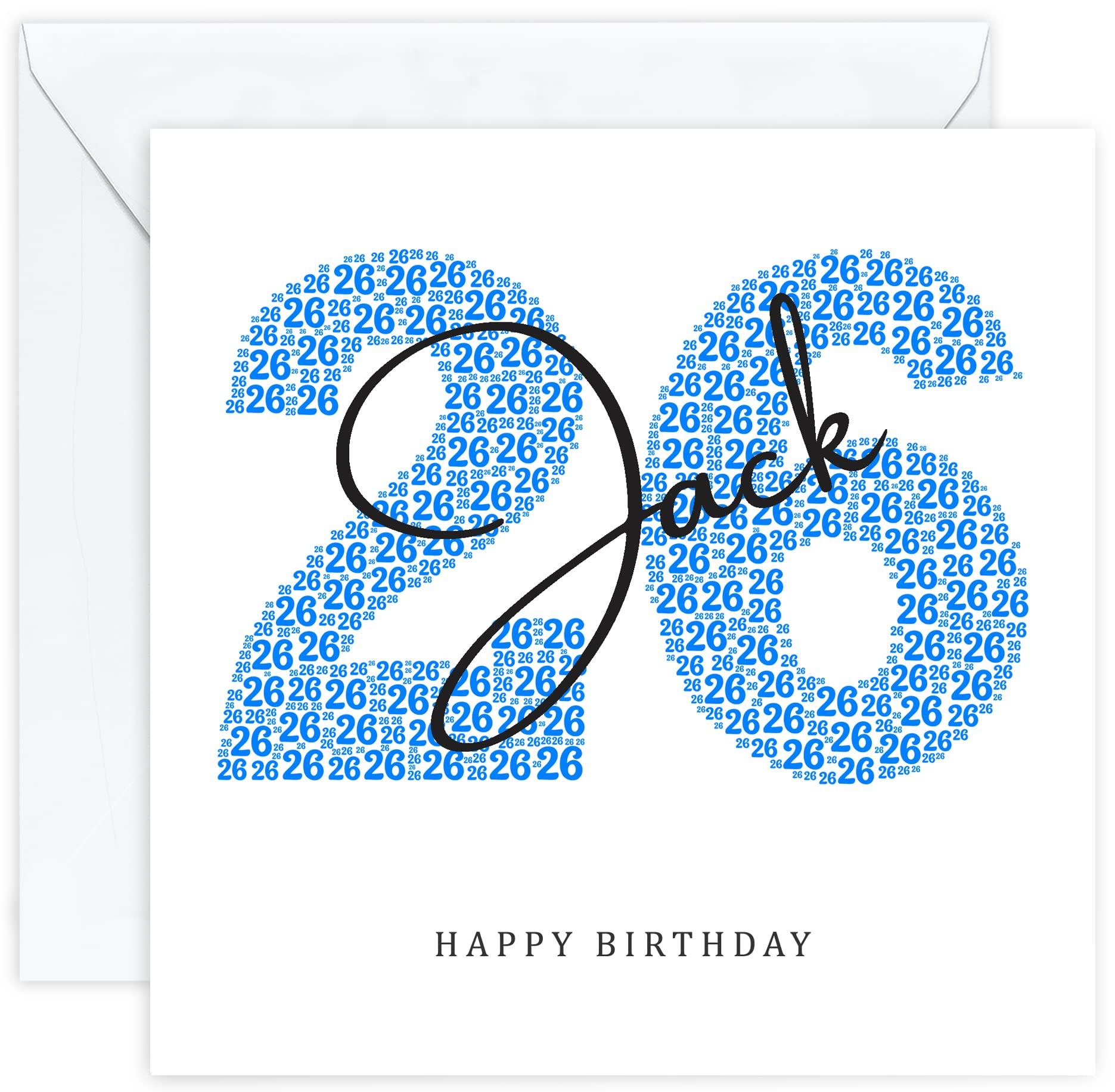 Personalised 26th Birthday Card - Twenty Sixth Birthday Card for Twenty Six 26 Year Old Men Son Grandson Nephew Brother Him (Age 26) — image 1