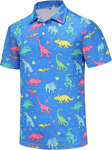 Miniatura 7 de Camisas de golf para hombre, Dry Fit, camisa de golf de manga corta, divertidas camisas polo de golf