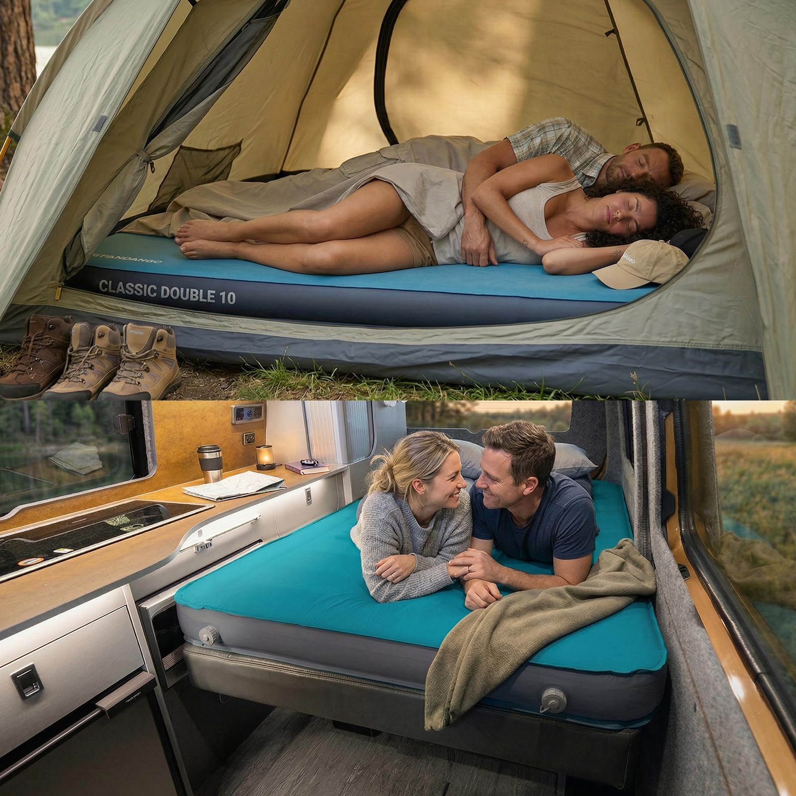 Matelas Gonflable De Camping 2 Personnes 120x190Cm Confort Air Basic Matelas Gonflable De Camping 2 Personnes 120x190Cm Confort Air Basic