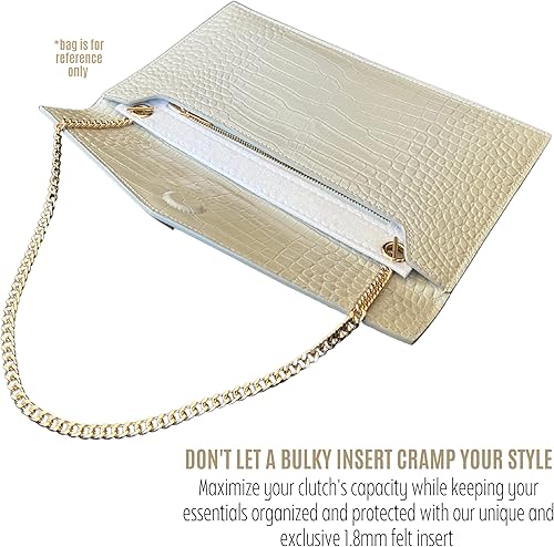 Miniatura 8 de Uptown Clutch Conversion Kit with Gold Chain Wristlet Insert Wallet on Chain WOC Uptown Pouch Insert (Lime)