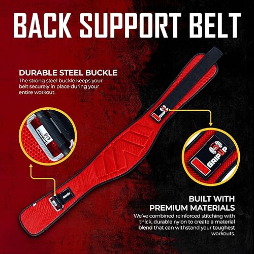 Miniatura 5 de Cinturón de levantamiento de pesas de 6 pulgadas con bloqueo automático curvado y acolchado en la espalda, cinturón de gimnasio para ejercicio de