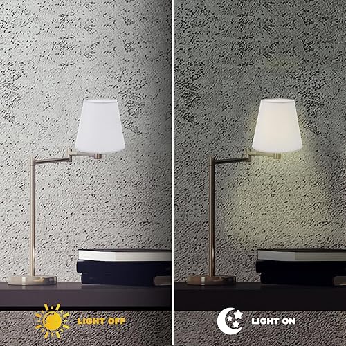 Miniatura 3 de Pantalla con clip para lámpara pequeña, pantalla de tela de barril con clip en bombilla de 5.50 x 5.50 x 5.11 pulgadas para lámpara de mesa, lámpara