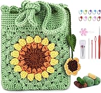 Vista 10 de Pnytty Kit de Ganchillo para Principiantes Adultos, Kit de Tejido de Inicio de 107 piezas Incluye Hilo de Ganchillo, Ganchos de Ganchillo