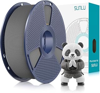SUNLU マット PLA 3Dプリンターフィラメント 1.75mm 寸法精度±0.02mm 整然巻き 目詰まりを抑え PLA マット フィラメント 1kgスプール FDM 3Dプリンター対応 グレー