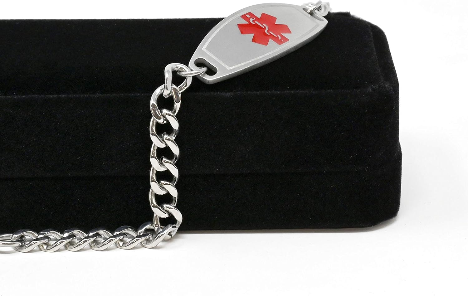 Pre-Engraved & Customized Dementia Medical Bracelet, Wallet Card Incld, Red